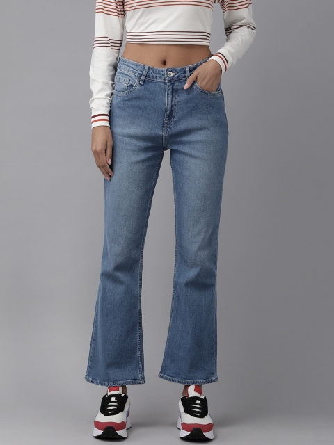 

Roadster Women Blue Bootcut High-Rise Light Fade Stretchable Jeans