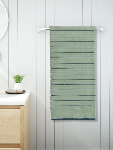 

SPACES Green & Blue Striped 575 GSM Bath Towel
