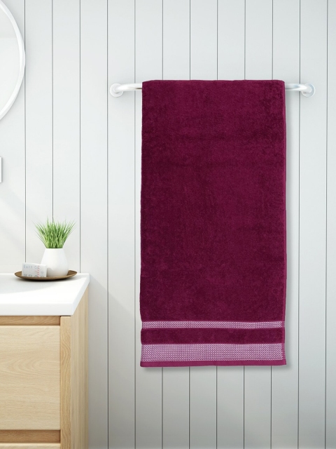 

SPACES Magenta Solid 600 GSM Hygro Bath Towel