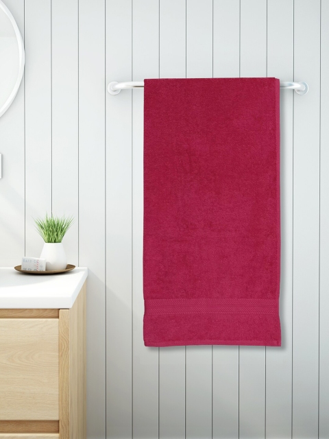 

SPACES Pink Solid 448 GSM Bath Towel