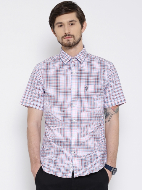 

U.S. Polo Assn. White Checked Tailored Fit Casual Shirt