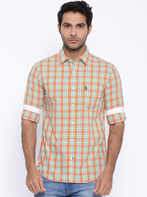 

U.S. Polo Assn. Multicoloured Tailored Fit Checked Casual Shirt, Multi