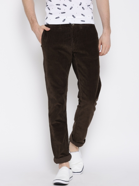 

U.S. Polo Assn. Brown Slim Corduroy Trousers
