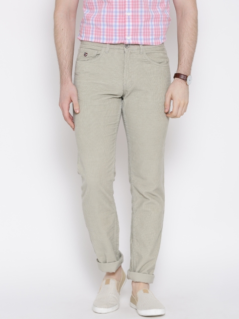 

U.S. Polo Assn. Taupe Corduroy Slim Fit Casual Trousers
