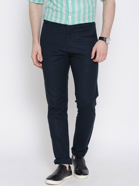 

U.S. Polo Assn. Navy Slim Fit Casual Trousers, Navy blue