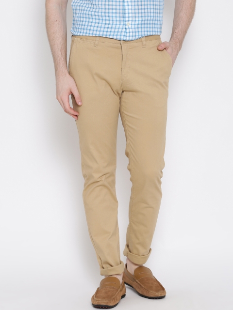 

U.S. Polo Assn. Beige Slim Fit Casual Trousers