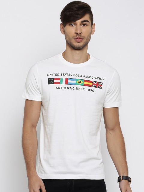

U.S. Polo Assn. White Printed T-shirt