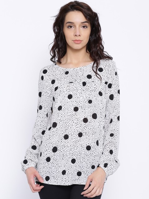 

ONLY White & Black Printed Top