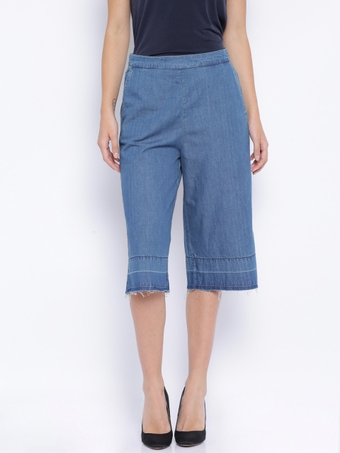

ONLY Blue Denim Cullote Trousers