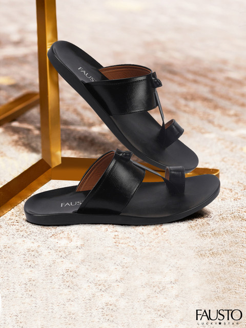 

FAUSTO Men Black Comfort Sandals