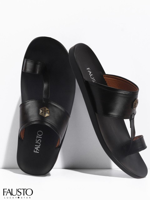 

FAUSTO Men Black Comfort Sandals