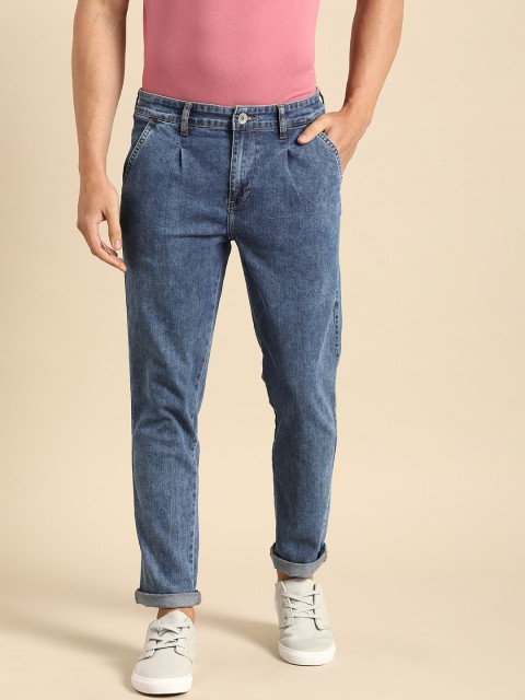 

ether Men Blue Tapered Fit Mid-Rise Clean Look Stretchable Jeans