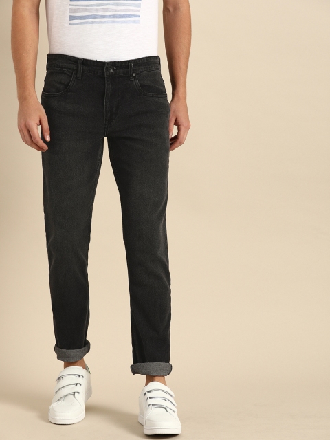 

ether Men Black Regular Fit Mid-Rise Jeans