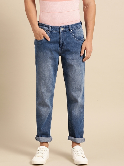 

ether Men Blue Regular Fit Mid-Rise Clean Look Stretch Jeans