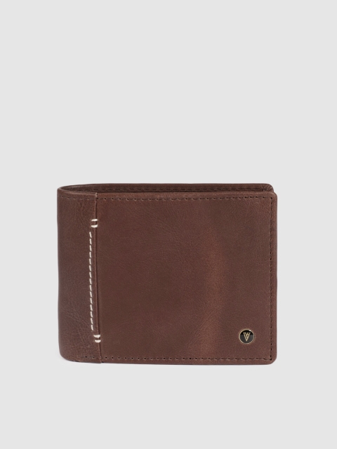 

Van Heusen Men Brown Solid Leather Two Fold Wallet