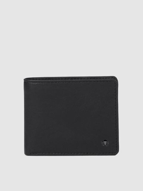 

Van Heusen Men Black Solid Two Fold Leather Wallet