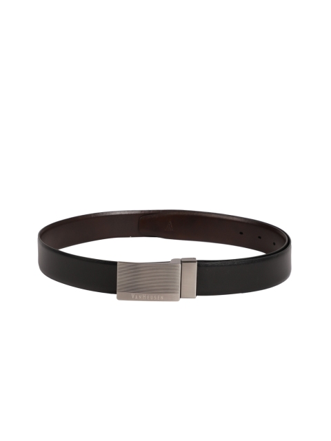 

Van Heusen Men Black & Brown Solid Reversible Leather Belt