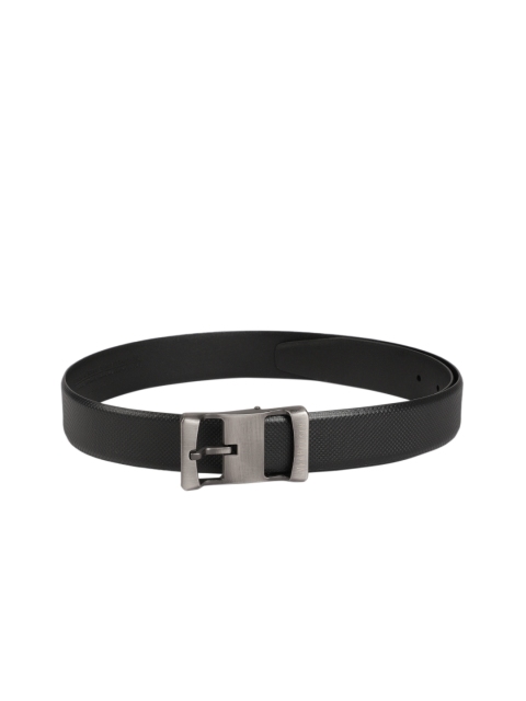 

Van Heusen Men Black Textured Leather Belt