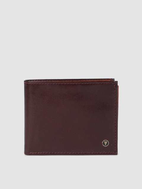 

Van Heusen Men Brown Solid Two Fold Leather Wallet