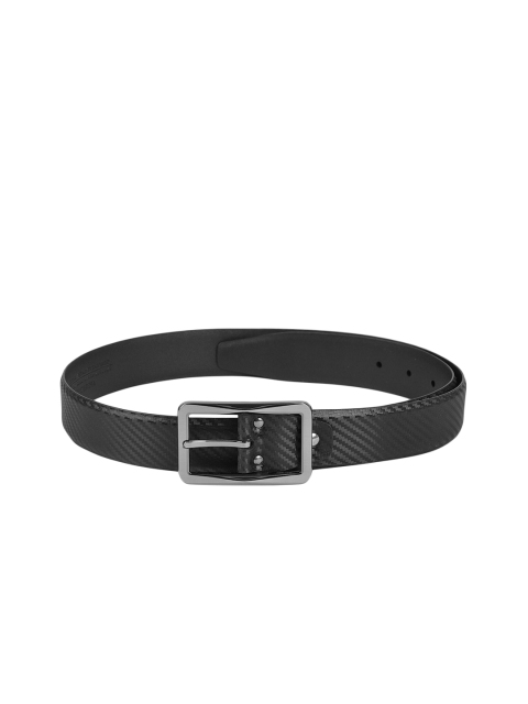 

Van Heusen Men Black Textured Leather Belt