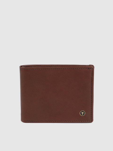 

Van Heusen Men Brown Solid Leather Two Fold Wallet