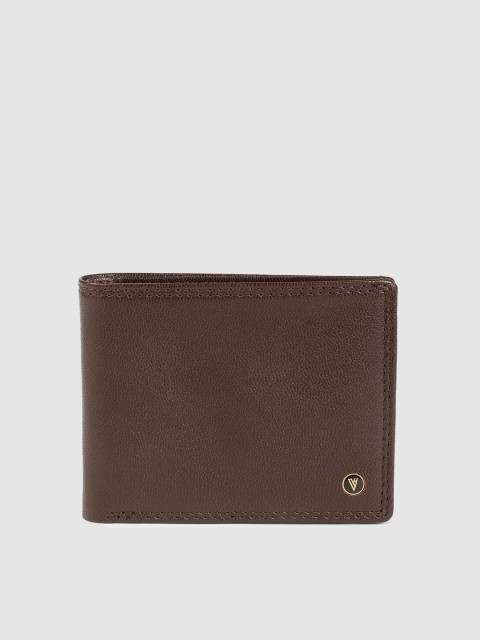 

Van Heusen Men Brown Solid Leather Two Fold Wallet
