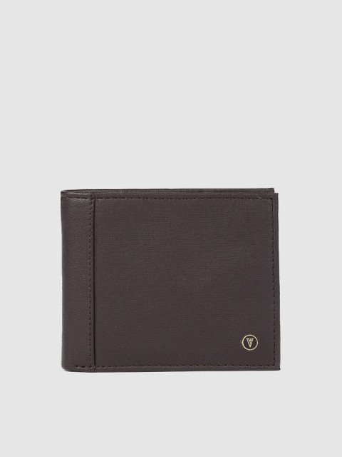 

Van Heusen Men Brown Textured Two Fold Leather Wallet