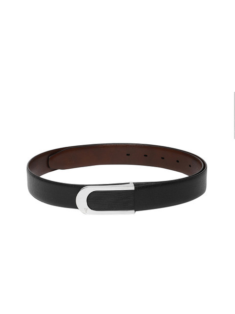 

Van Heusen Men Black & Brown Solid Reversible Leather Belt
