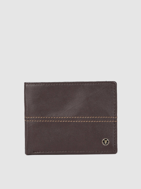 

Van Heusen Men Brown Textured Two Fold Leather Wallet