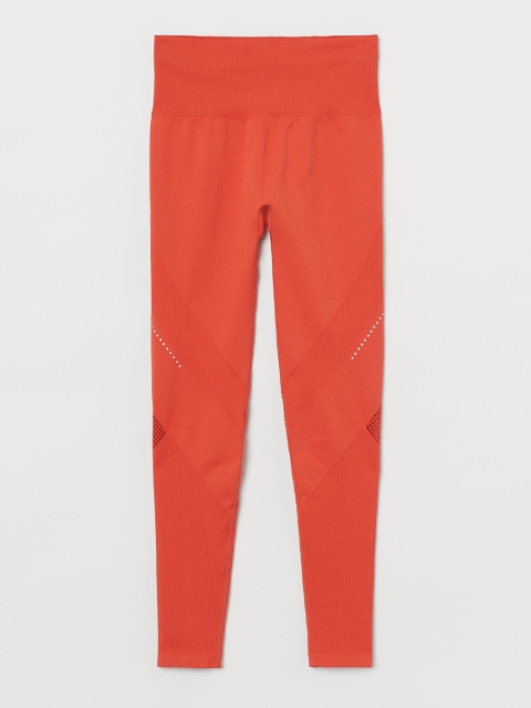 

H&M Women Orange Seamless Running Sustainable Tights