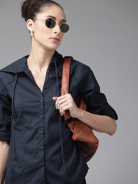 

Roadster X DISCOVERY ADVENTURES Women Shirt with Hidden Vents, Navy blue