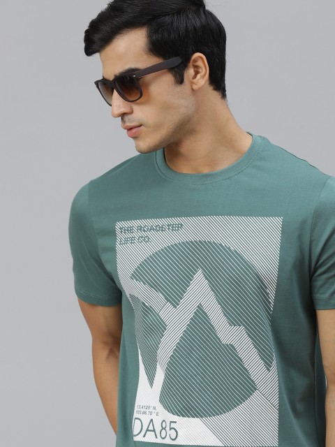 

Roadster x Discovery Adventures Men Teal Graphic Print T-shirt with Anti Microbial Finish