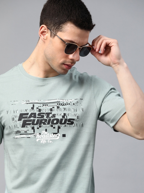 

Roadster Men Fast and Furious Sea Green Printed Graphic T-shirt