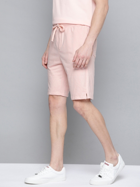 

M&H Easy Men Pink Pure Cotton Solid Regular Shorts