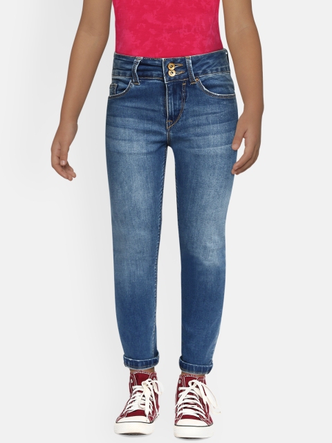 

Lee Cooper Girls Blue Solid Skinny Fit Heavy Fade Jeans