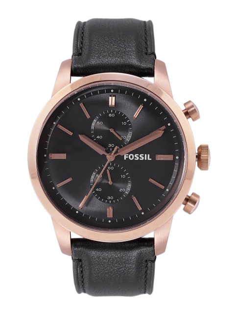 

Fossil Men Black Solid Analogue Watch FS5097