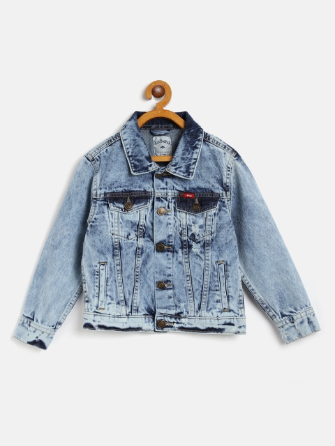 

Lee Cooper Boys Blue Washed Pure Cotton Denim Jacket