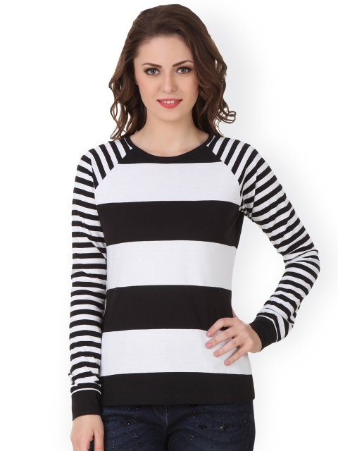 

Texco Black & White Striped Top