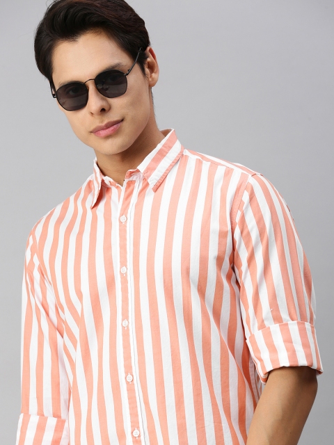 

Harvard Men White Striped Casual Shirt