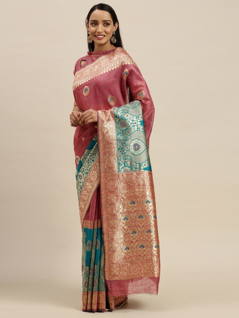 

Mitera Maroon Woven Design Banarasi Saree
