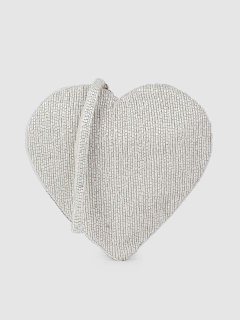 

Accessorize White Embellished Clutch