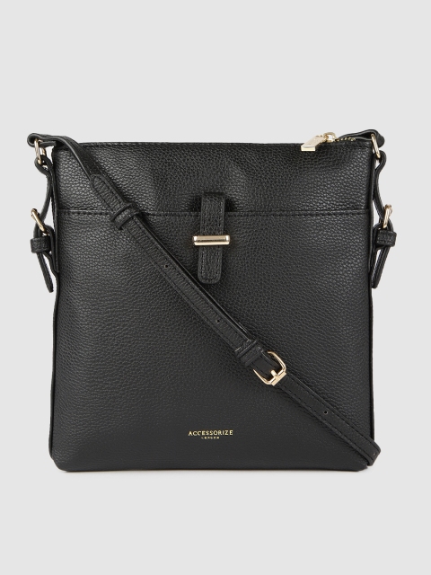 

Accessorize Black Textured Sling Bag