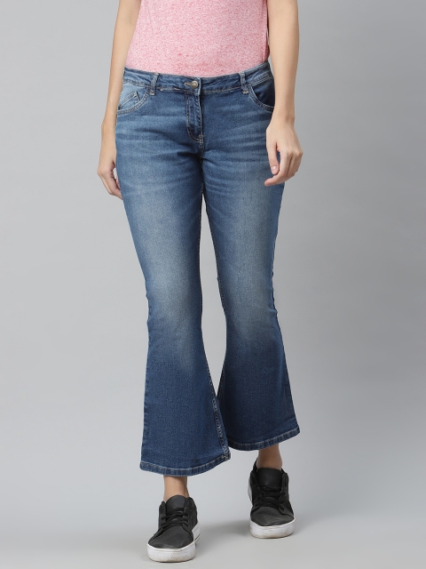 

Park Avenue Women Blue Bootcut Mid-Rise Clean Look Jeans