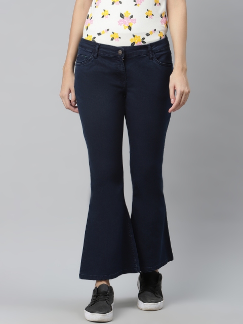 

Park Avenue Women Navy Blue Bootcut Mid-Rise Clean Look Jeans