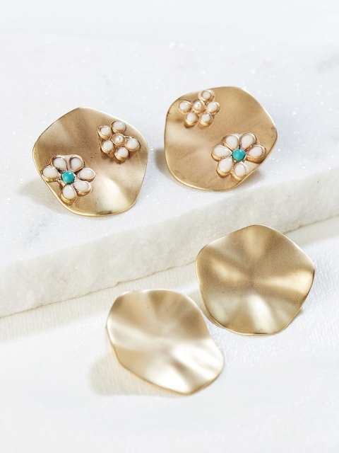 

Runway Ritual Multicoloured Set of 2 Contemporary Studs Earrings, Multi