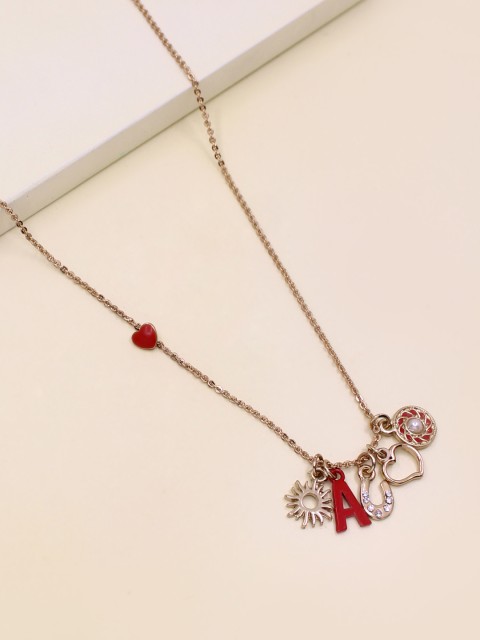 

Runway Ritual Gold-Toned Metal Love Me Charm Necklace
