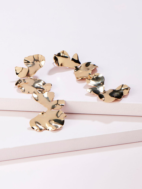 

Runway Ritual Gold-Plated Contemporary Drop Earrings