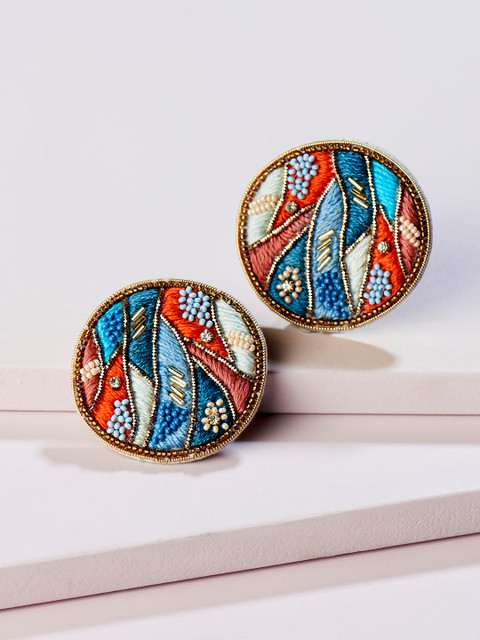 

Runway Ritual Multicoloured Circular Studs, Multi