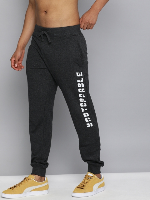 

Kook N Keech Men Charcoal Grey Printed Straight Fit Joggers