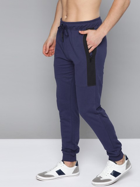

Harvard Men Navy Blue Solid Pure Cotton Joggers